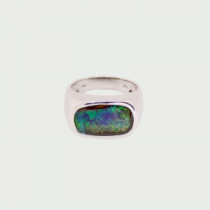 18K W/G Boulder Opal Ring  7.51cts