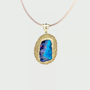 18K Y/G Boulder Opal Pendant 70.00cts