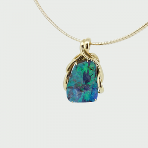 18K Y/G Boulder Opal Pendant 15.50cts