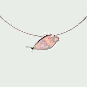14K W/G Light Opal Pendant 5.56cts