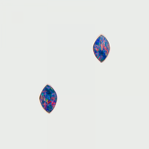 14K Y/G Doublet Opal Earrings