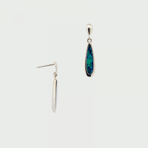 14K Y/G Doublet Opal Earrings