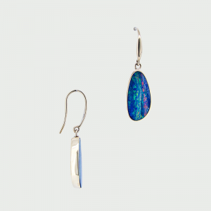 14K Y/G Doublet Opal Earrings 6.65cts