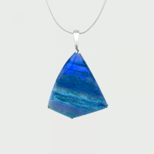 S/S R/P Black Opal Pendant 160.06cts
