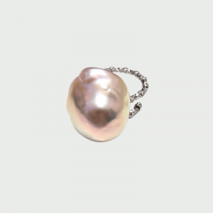 18K W/G Purple Freshwater Pearl Ring